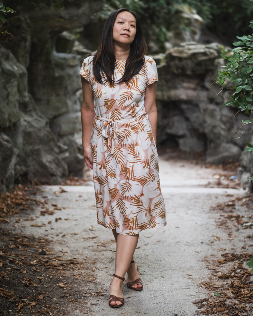 Robe Leaf de Maison Fauve en viscose Atelier Brunette de face