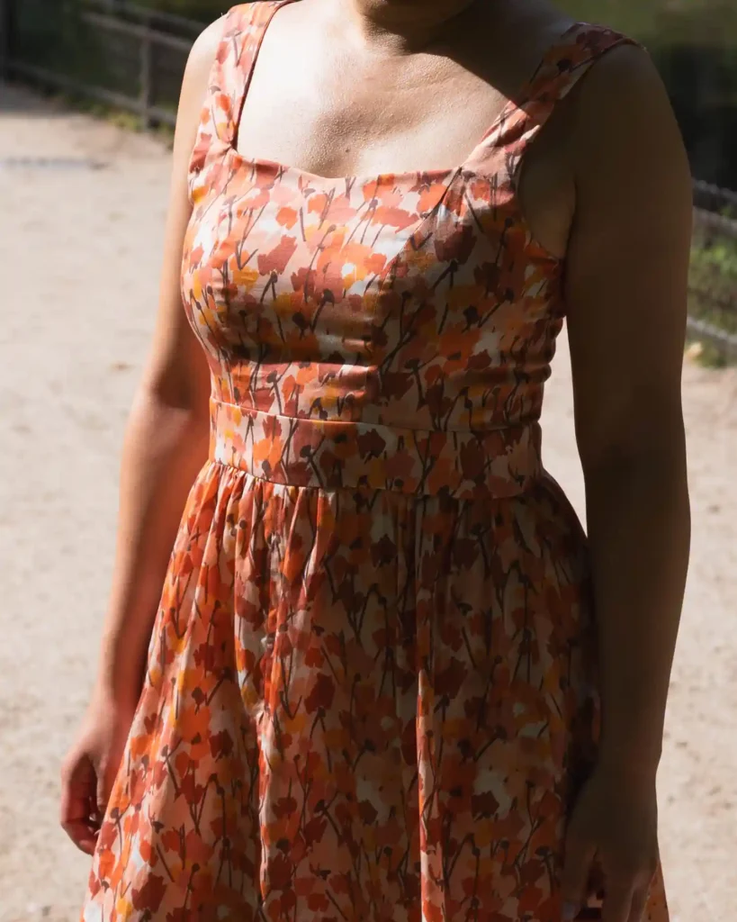 Robe Willow de Apolline Patterns - gros plan