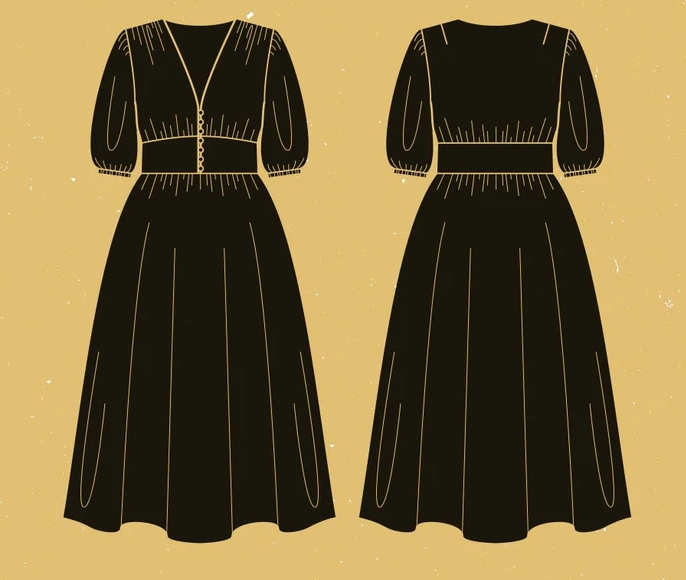 le patron de la robe Orchidée