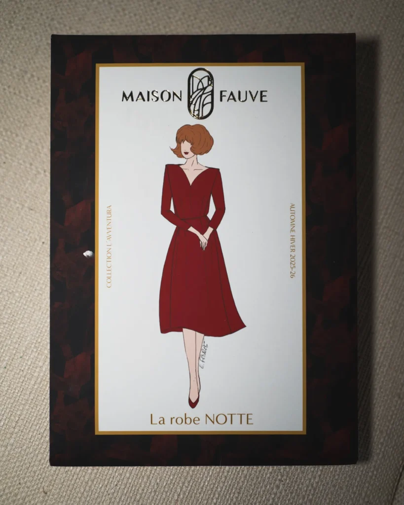 Le patron pochette de la robe Notte de Maison Fauve